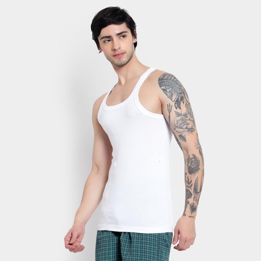 Men's Cotton T-Shirt, White, large